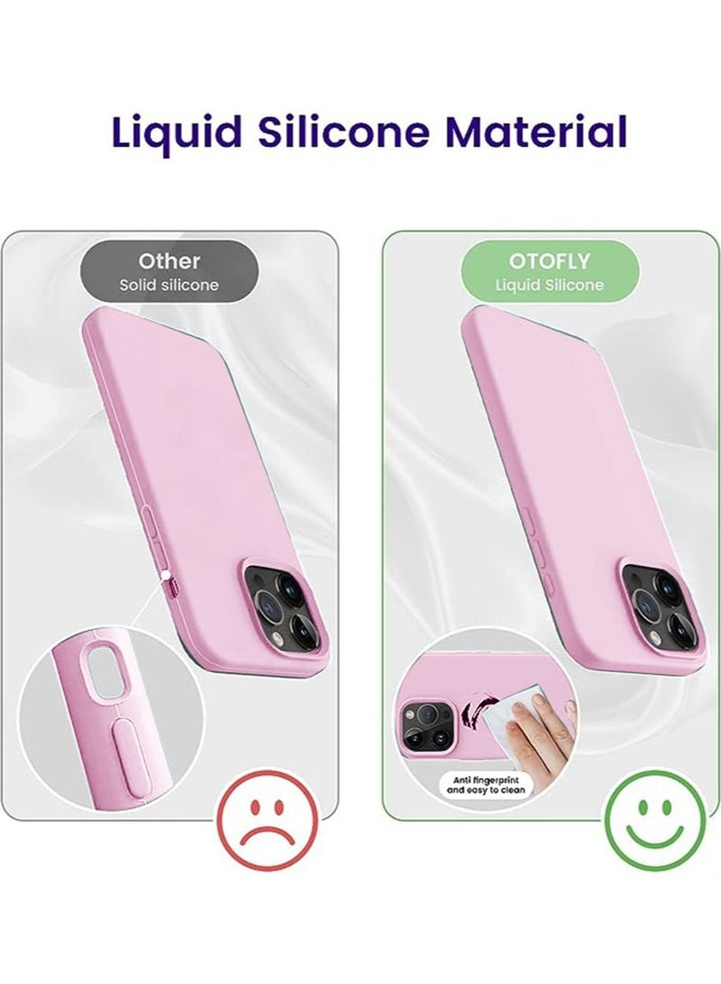 iPhone 15 Pro Mobile Case Cover with Soft Liquid Silicone Protection Anti-Scratch Shockproof Accessories Slim Protective Back Cover with Comfortable Hold Touch Feeling and Anti-fingerprint - Image 4