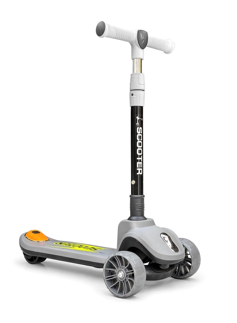 3-Wheel Light-Up Kids Scooter with Music - Foldable & Height Adjustable (Ages 2-10) - Image 1