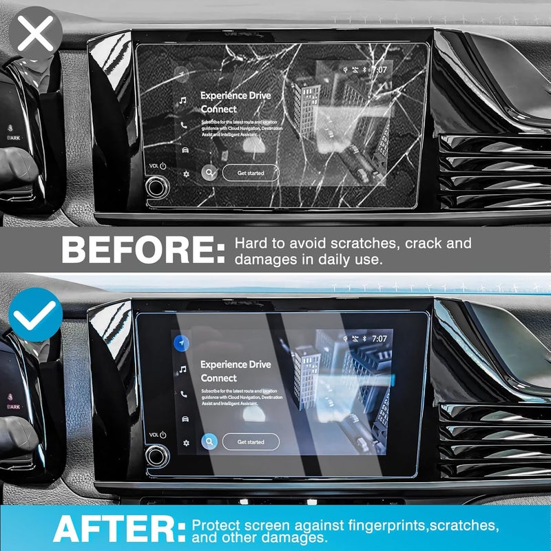 Karltys 【Upgrade 2 Pack Screen Protector for 【No Glare u0026 Fingerprint】 Tempered Glass Toyota Camry LE/SE 2025 2026 8-Inch - Image 3