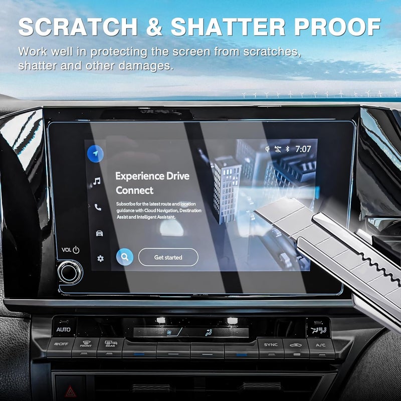 Karltys 【Upgrade 2 Pack Screen Protector for 【No Glare u0026 Fingerprint】 Tempered Glass Toyota Camry LE/SE 2025 2026 8-Inch - Image 4