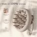 Sndyi Silicone Scalp Massager Shampoo Brush, Hair Scrubber with Soft Silicone Bristles, Scalp Scrubber/Exfoliator for Dandruff Removal, Wet Dry Scalp Brush for Hair Growth & Scalp Care, Khaki - Image 3