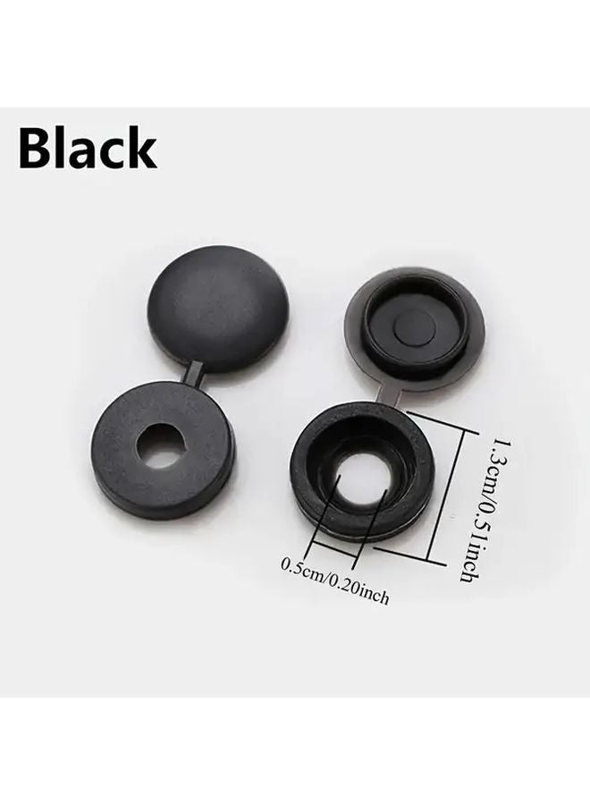 150 قطعة من الأغطية البلاستيكية السوداء برأس مسطح لحماية براغي لمشاريع البناء - Image 3