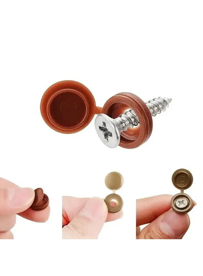 150 قطعة من الأغطية البلاستيكية السوداء برأس مسطح لحماية براغي لمشاريع البناء - Image 5