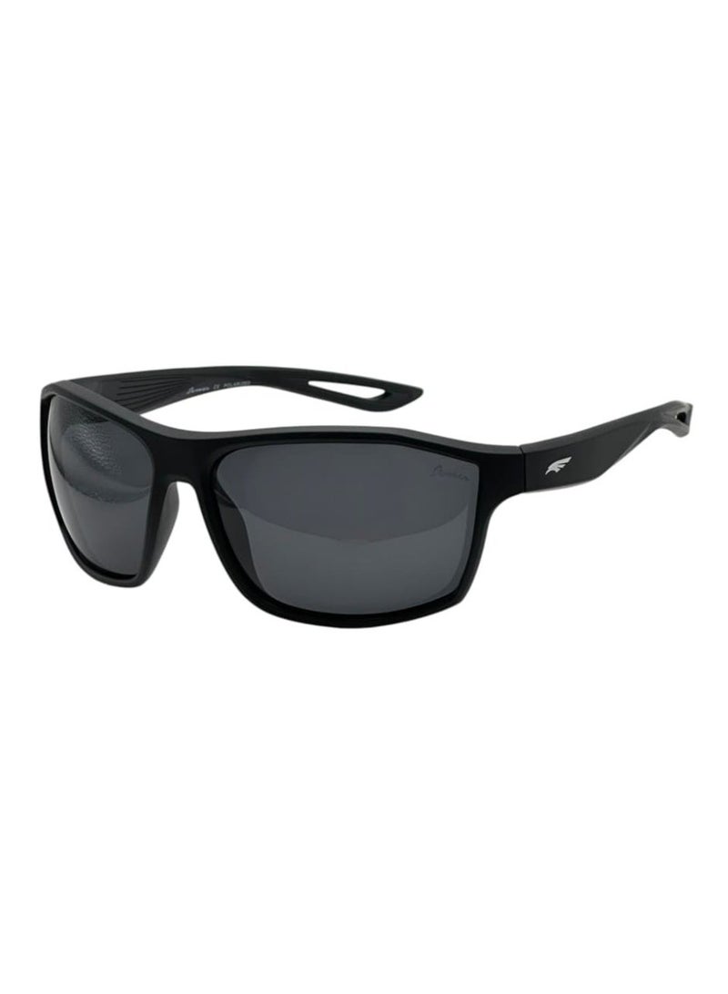 DA 1066 C2 Danver Sunglass, 100% UV Protected Polarized Unisex Sunglass, Black Frame With Black Nylon  Lens - Image 1