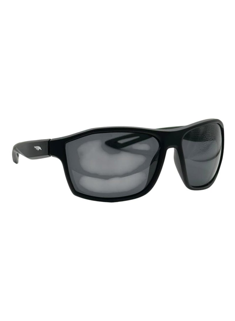 DA 1066 C2 Danver Sunglass, 100% UV Protected Polarized Unisex Sunglass, Black Frame With Black Nylon  Lens - Image 3