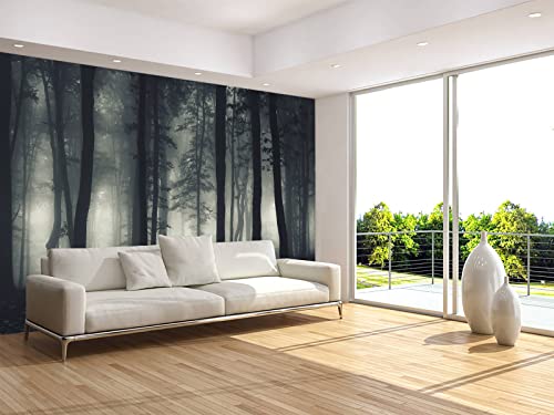 MFWFM Foggy Forest Wallpaper Misty Jungle Rainforest Trees Nature Landscape Wall Mural(Not Peel n' Stick) - Image 3