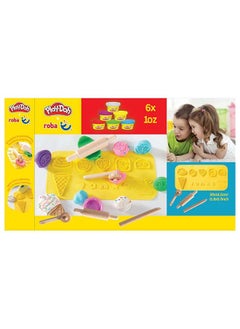 Play-Doh x Roba Play Set with Wooden Tools, Modelling Tins & Apron