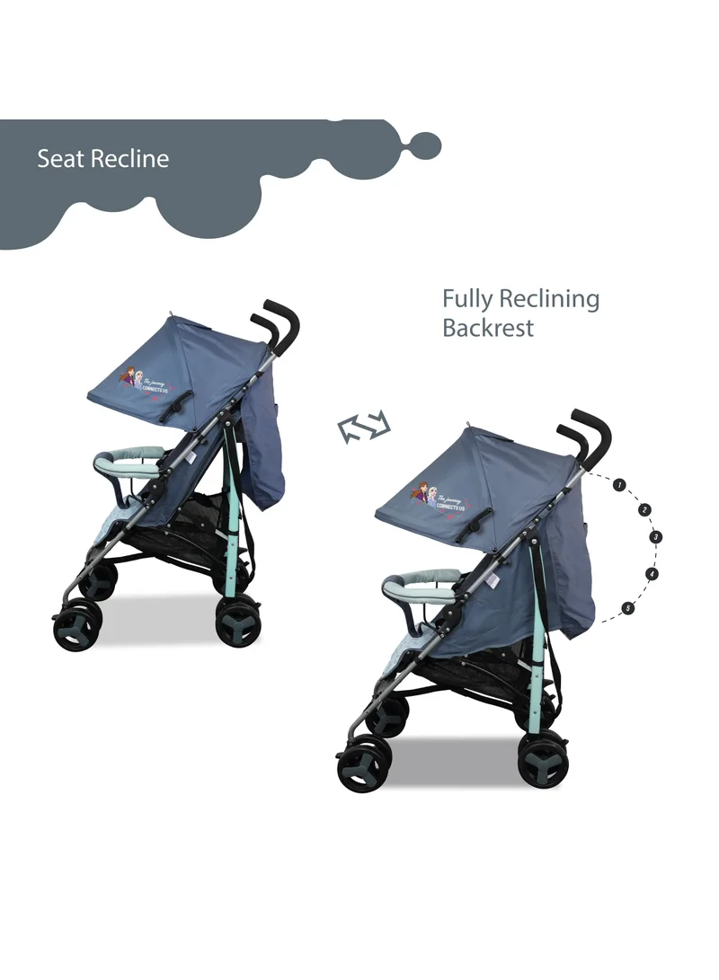 Disney Frozen 2 Lightweight Adventure Stroller + Storage Cabin 0-36 months, Compact Design, Shoulder Strap, Adjustable Reclining Seat and More. 1.0 Count,