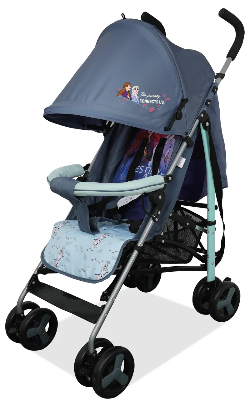 Disney Frozen 2 Lightweight Adventure Stroller + Storage Cabin 0-36 months, Compact Design, Shoulder Strap, Adjustable Reclining Seat and More. 1.0 Count,