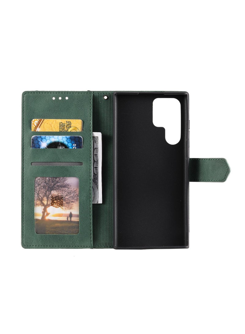 Suteni Color Block Flip Cover Card Slots Leather Phone Case for Samsung - Image 3