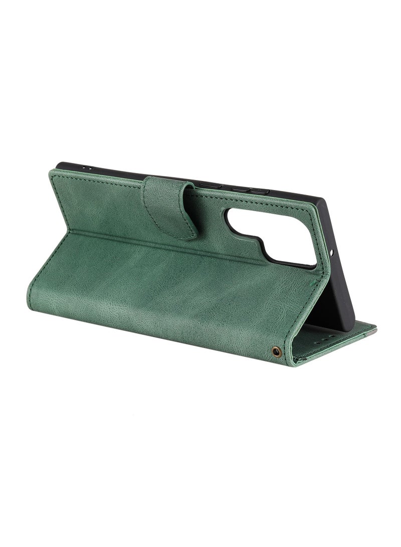 Suteni Color Block Flip Cover Card Slots Leather Phone Case for Samsung - Image 4