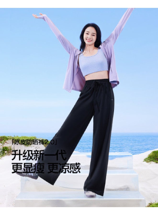 SIINSIIN Ice-Skin Sun Protection Wide-Leg Pants Women 2025 Autumn New Style Cool Feeling Casual Sports Pants Loose Slimming Trousers - Image 1