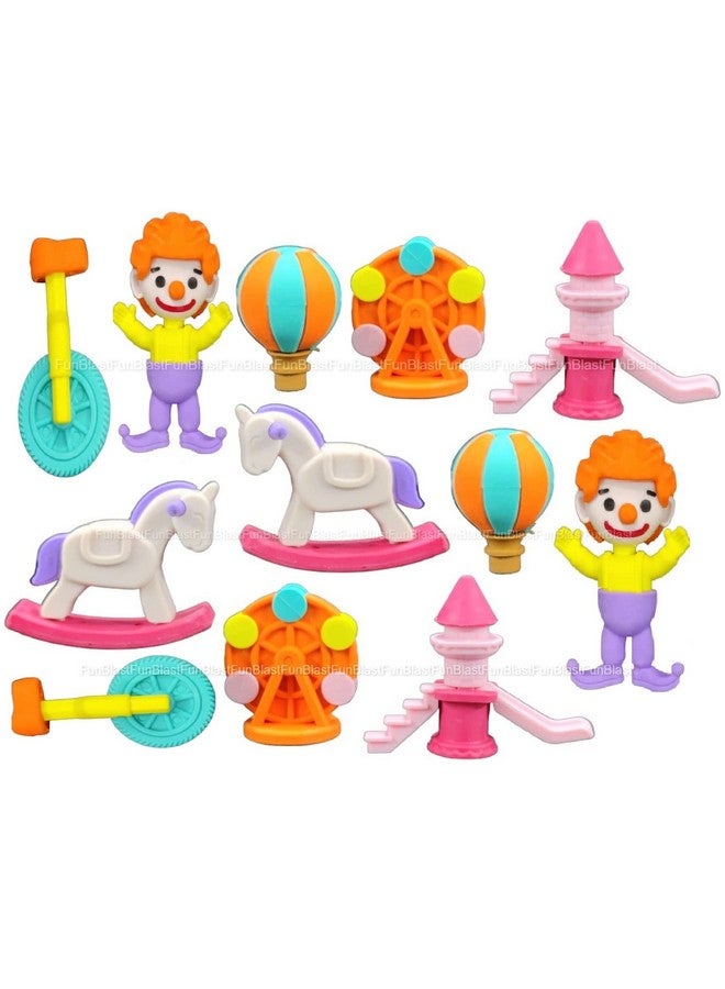 FunBlast Eraser for Kids - Cartoon Joker & Circus Theme Erasers Set for Kids, Eraser Set for Return Gift, Stationary Set for Kids, Rubber Eraser for Kids, Stationary Set for Kids (12 Pcs) - Image 1
