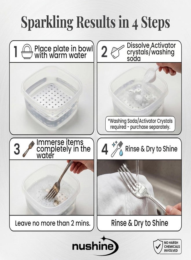 Nushine Magic Cleaning Plate (LARGE 230x 154mm) - cleans many items at once! Reuse multiple times, no harsh chemicals involved - Image 5