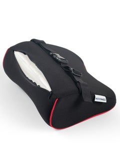NOVIMED Novimed Orthopedic Car Neck Rest Pillow with memory foam, Black with Red Lining  - Image 3
