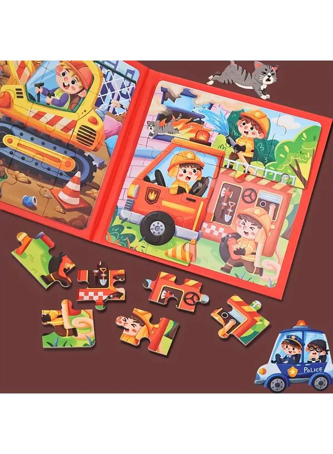 كتاب الألغاز المغناطيسي القابل للطي المرحلة الثانية لعبة تعليمية للنقل هدية للأطفال - Image 5