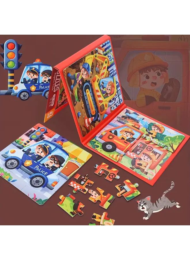 كتاب الألغاز المغناطيسي القابل للطي المرحلة الثانية لعبة تعليمية للنقل هدية للأطفال - Image 4