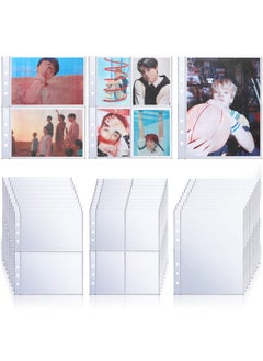 Chengu 30 Pcs Binder Pockets Clear 4 Pocket 2 Pocket 1 Pocket Pouch Document Folders Trading Card Binder Card Sleeves Photo Album Pages For 6 Ring Binder A5 Pocket Sleeves Refill Sheets  - Image 1