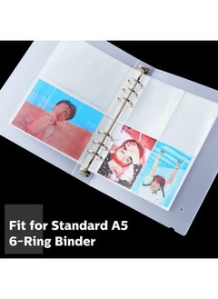 Chengu 30 Pcs Binder Pockets Clear 4 Pocket 2 Pocket 1 Pocket Pouch Document Folders Trading Card Binder Card Sleeves Photo Album Pages For 6 Ring Binder A5 Pocket Sleeves Refill Sheets  - Image 5
