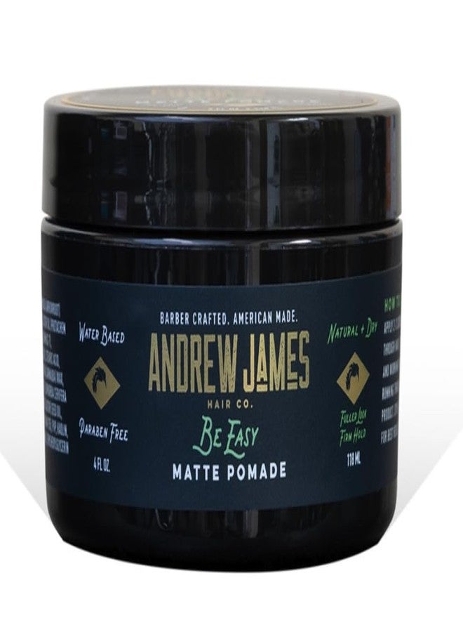 ANDREW JAMES Be Easy | Cream Pomade | Firm Strong Hold | Natural Matte Finish | 2.75 Ounce | Pack of 1 - Image 2
