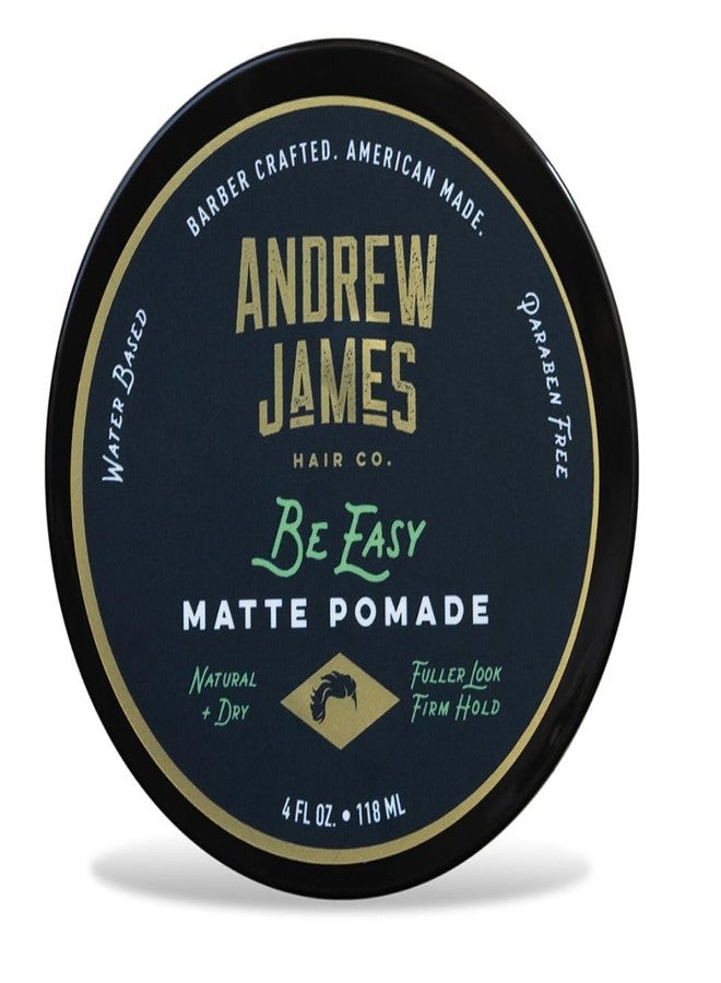 ANDREW JAMES Be Easy | Cream Pomade | Firm Strong Hold | Natural Matte Finish | 2.75 Ounce | Pack of 1 - Image 1