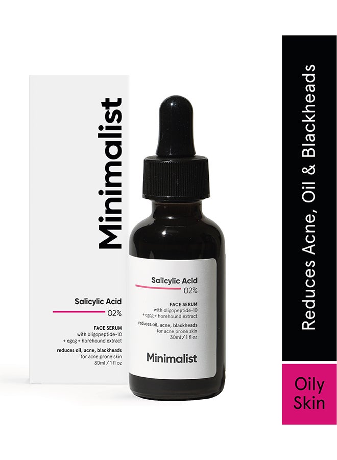 MINIMALIST 2% Salicylic Acid Serum For Reducing Oily Skin, Acne And Blackheads | Helps With Open Pores, Breakouts And Bumpy Texture - Image 1