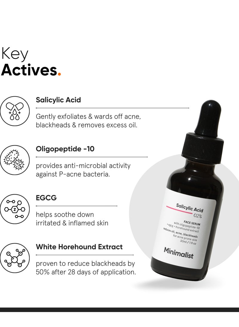 MINIMALIST 2% Salicylic Acid Serum For Reducing Oily Skin, Acne And Blackheads | Helps With Open Pores, Breakouts And Bumpy Texture - Image 2