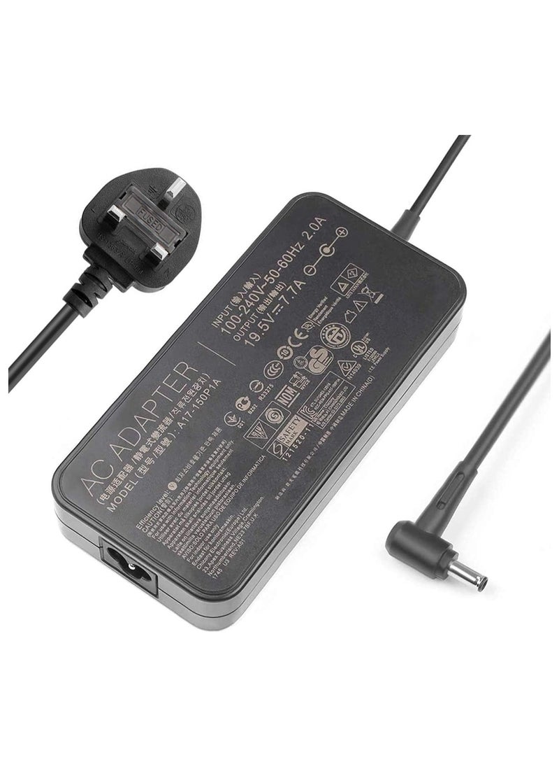 Max Power 19.5V 7.7A 150W Charger A17-150P1A A17-150P2A ADP-150NB Compatible for ASUS ROG GL503G GL503GE GL703G GL703GE GL703GS GL703V GL703VD GL703VM GL503V GL503VD GL503VM FX504GM G53S G53SX G53J Laptop Power  - Image 1
