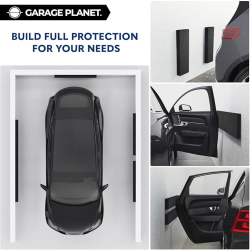 Garage Planet WP01 Garage Wall Protector Car Door Protector, Tool-Free, Designed in Australia (Black, 4 Pack) - Image 3