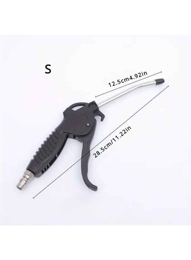 Industrial Air Blower Gun High Volume Guard Nozzle Pneumatic Compressor Accessory Black - Image 1