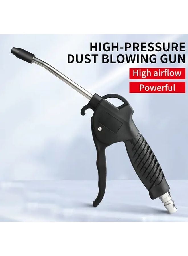 Industrial Air Blower Gun High Volume Guard Nozzle Pneumatic Compressor Accessory Black - Image 2
