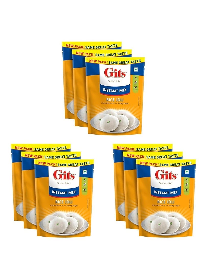 Gits Instant Rice Idli Breakfast Mix, Makes 45 per Pack, Pure Veg, Authentic South Indian Breakfast Recipe, 1500g (Pack of 9 X 500g Each) - Image 2