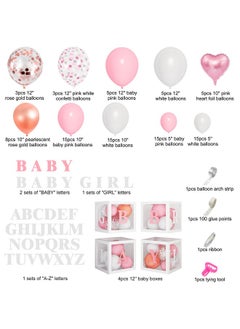 143Pcs Baby Boxes Pink Baby Shower Decorations For Girl, Rose Gold Pink Balloons Garland Kit Baby Boxes With Letters (A-Z+Baby+Girl) For Baby Shower Girl Birthday Gender Reveal Party Supplies - pzsku/ZB4D0CDB9EDD5DDA0CD11Z/45/_/1734347147/a0d3d815-67ff-46aa-a65f-824aff20dff2