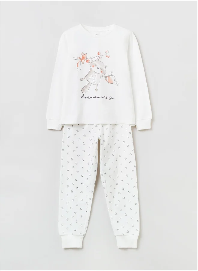 Ovs Ovs Girls Cartoon Print Pyjama Set