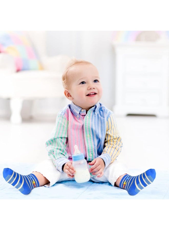 Tphon Kids Non Slip Toddler Boy Grip Socks 12 Pairs Anti Skid Sticky Socks for 1-10 Years Infants Baby Children - Image 3