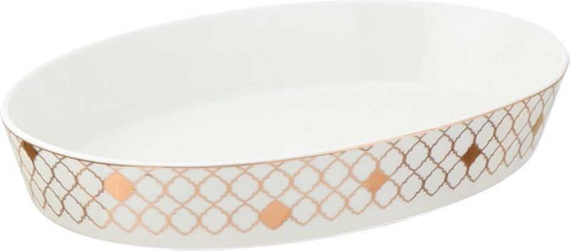 Porcelain Oval Shape Tajin, Large, Marrakech