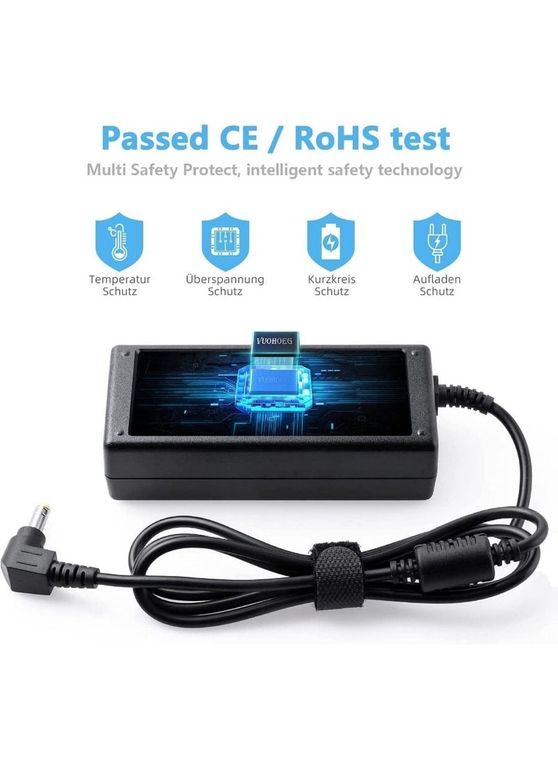 PARTNER - Laptop Charger AC Adapter for Toshiba Satellite C55 C655 C850 C50 L755 C855 L655 L745 P50 C855D Toshiba Portege Z30 Z930 Z830;Satellite Radius 11 14 15 Power Supply Cord 19V/4.7A 65W Adapter - Image 1