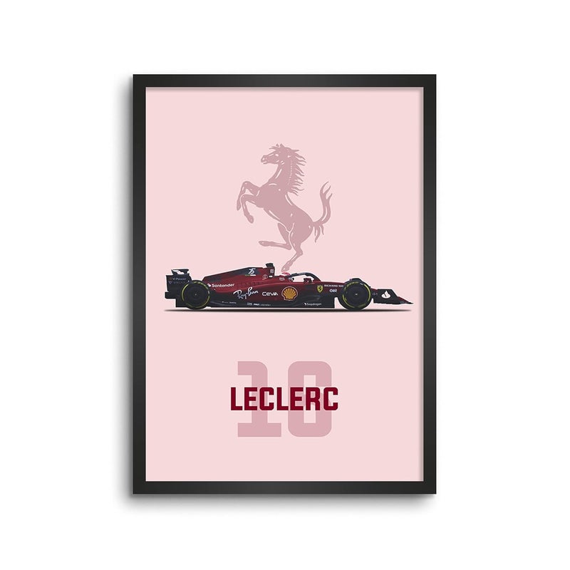 LAMRON LAMRON Charles Leclerc ferrari F1 2022 Wall Decoration Art Framed Poster 12 Inch x 18 Inch Glass with 05 Inch Black Wooden Frame  - Image 1