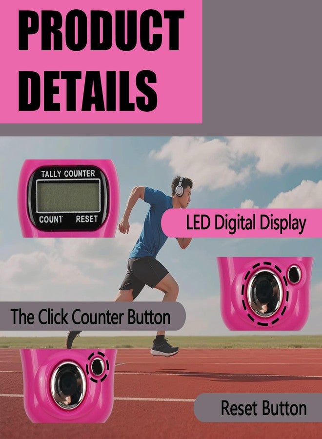 LKbeuuu 4 PCS Electronic Finger Counter, 5 Digit Number and LCD Electronic Digital Display, Resettable Hand Tally, Counting for Golf, Goods Counting, Lap, Knitting - Image 3