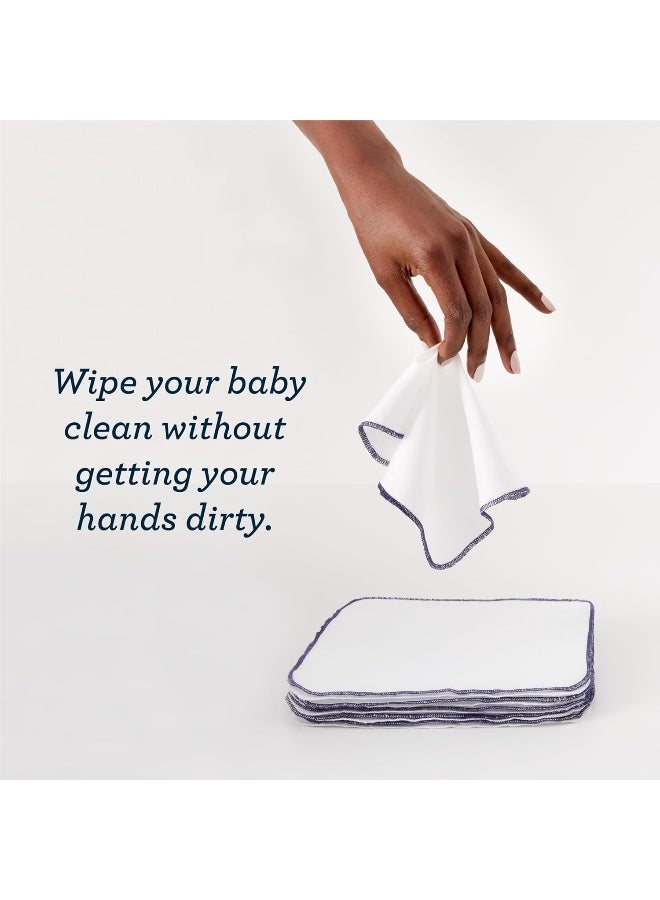 Esembly Wipe Ups, Organic Cotton Reusable Baby Wipes, Soft and Sturdy Washable Cloth Diaper Wipe, One Size, 2 x 12-pk (24 wipes) - Image 3