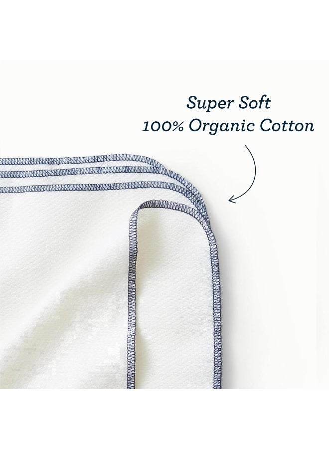 Esembly Wipe Ups, Organic Cotton Reusable Baby Wipes, Soft and Sturdy Washable Cloth Diaper Wipe, One Size, 2 x 12-pk (24 wipes) - Image 4