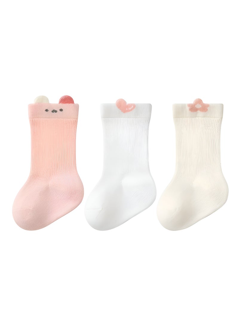 Bambimici جوارب أطفال بشخصيات لطيفة 3 مجموعات - Image 1