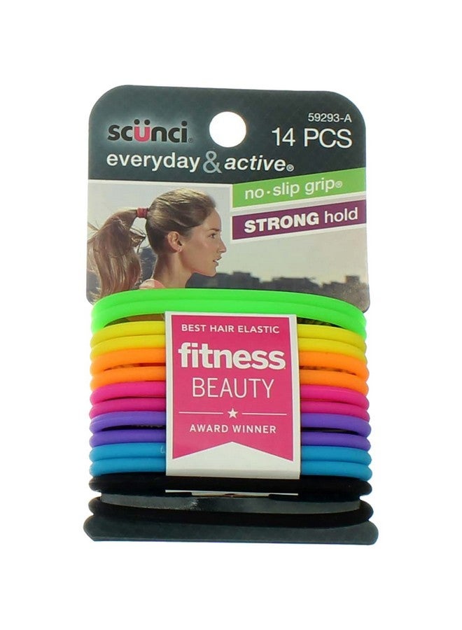 Scunci Noslip Grip Evolution Bright Jelly Ponytailers 14 Count Colors May Vary - Image 1