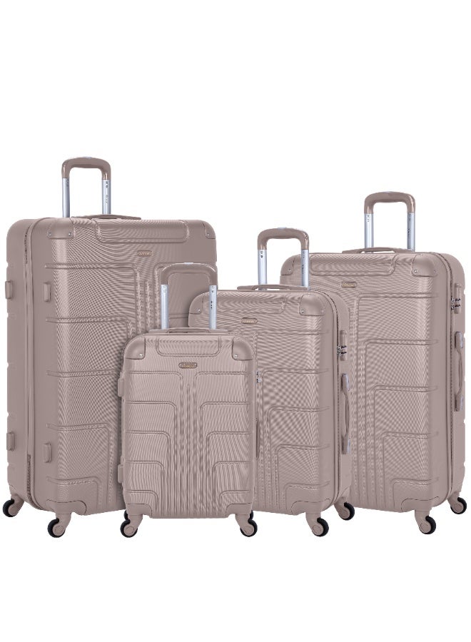 SENATOR Hard Case Travel Bag Trolley Luggage Set of 4 ABS Lightweight Suitcase with 4 Spinner Wheels A1012 Khaki - Image 1