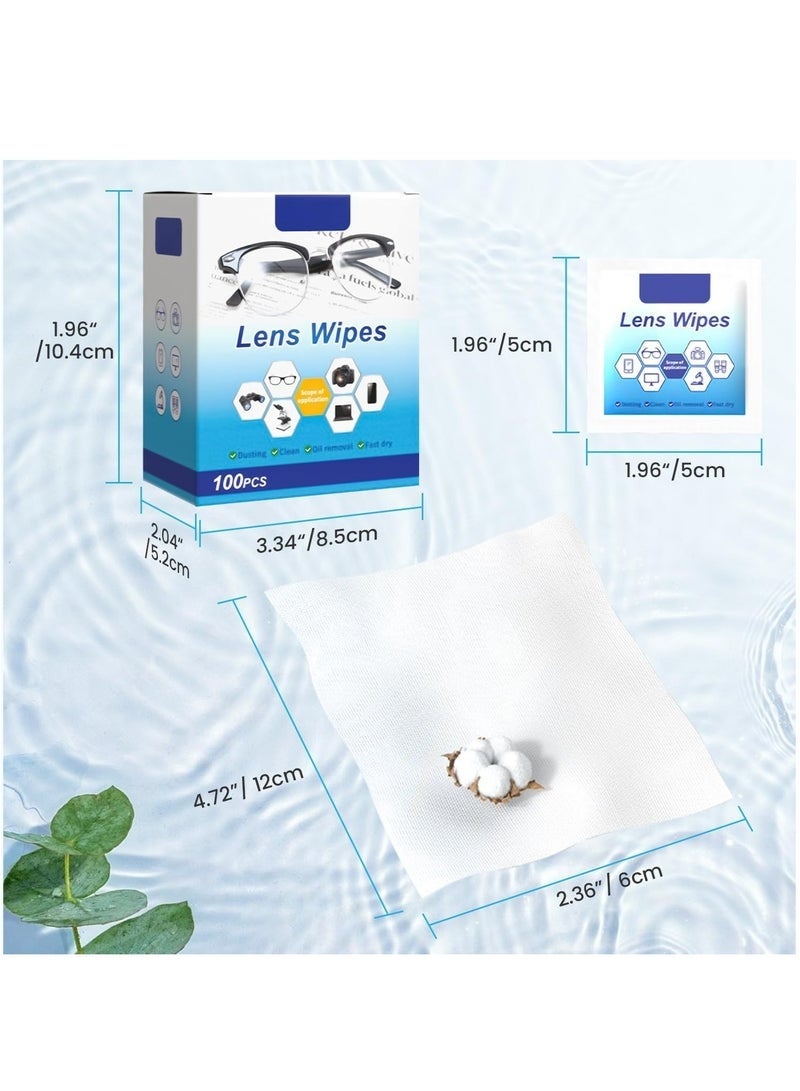 Bukela Eyeglass Lens Cleaning Wipes for Camera Lenses, Sunglasses, Goggles Pre-Moistened Lens Cleaning Wipes 100 Count, Safe and Fast Drying Eyeglass and Screen Cleaner, Individually Wrapped - Image 5