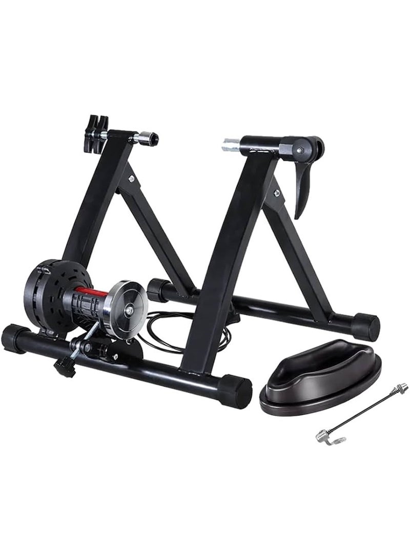 جهاز التدريب المنزلي الثابت هوم ترينر بمقاومة قابلة للتعديل بمستويات مقاومة مغناطيسية، مناسب لمقاسات 26-29 بوصة ودراجات الرود والجبلي