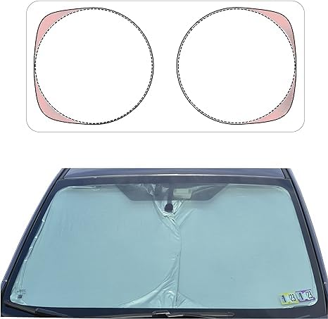 A1 Shades مظلة شمسية للزجاج الأمامي للسيارة مع حقيبة تخزين من A1 Sun Shade قابلة للطي للسيارات والشاحنات والسيارات الرياضية متعددة الاستخدامات وحاجب النافذة الأمامية وواقي الشمس وغطاء الملحقات الداخلية للحرارة الكبيرة - Image 1
