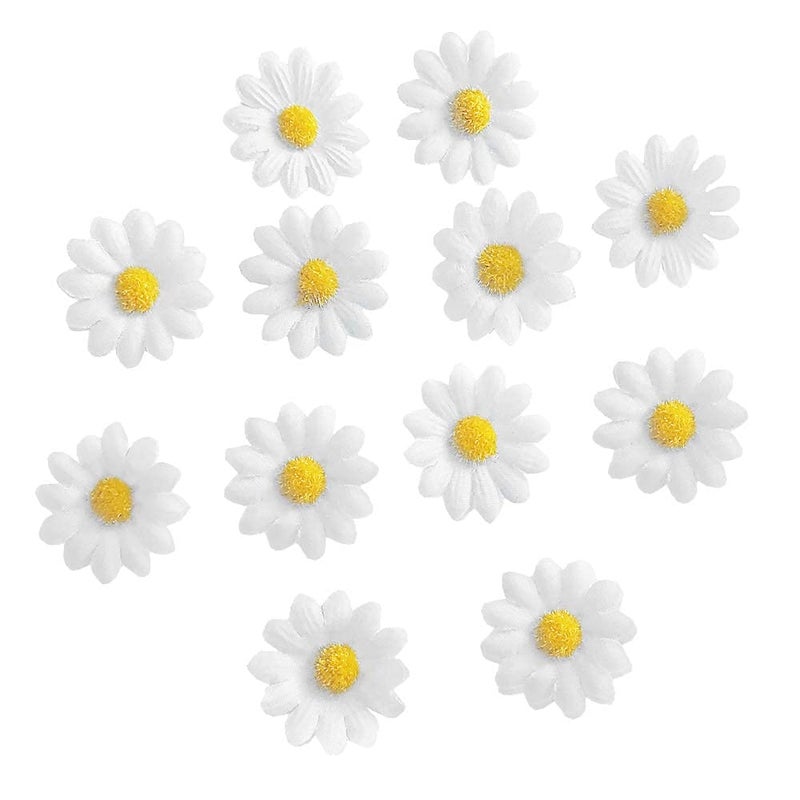 Backgarden [12 Packed] Women Sweet Daisy Hairpin Side Bridesmaid Hair Clip Beach Wedding Flower Hair Accessory - Image 1
