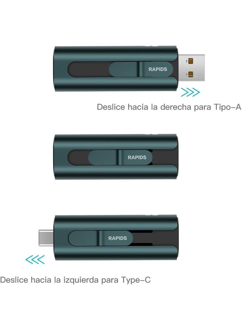 Hiksemi 1TB USB 3.2 Dual SSD Drive Type-A/Type-C 1000MB/s Rapids Pro - Image 4