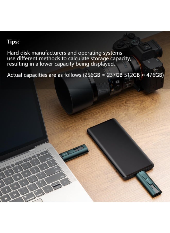 Hiksemi 1TB USB 3.2 Dual SSD Drive Type-A/Type-C 1000MB/s Rapids Pro - Image 5